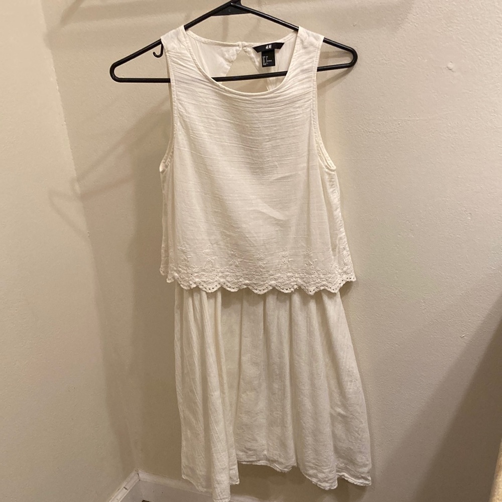 White cotton summer dress